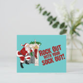 Rock out WIth Your Sock Out! Postkarte (Stehend Vorderseite)