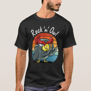 Rock Owl Vintag Devil Horns Rock Music T-Shirt