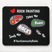 Rock Painting Community Personalisiert Hashtag Mousepad (Vorne)