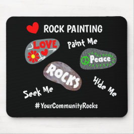 Rock Painting Community Personalisiert Hashtag Mousepad