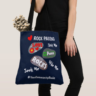 Rock Painting Community Personalisiert Hashtag Tasche