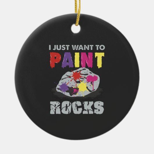 Rock Painting Keramik Ornament (Vorne)