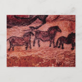 Rock painting of tarpans, um 17000 v. Chr. Postkarte (Vorderseite)