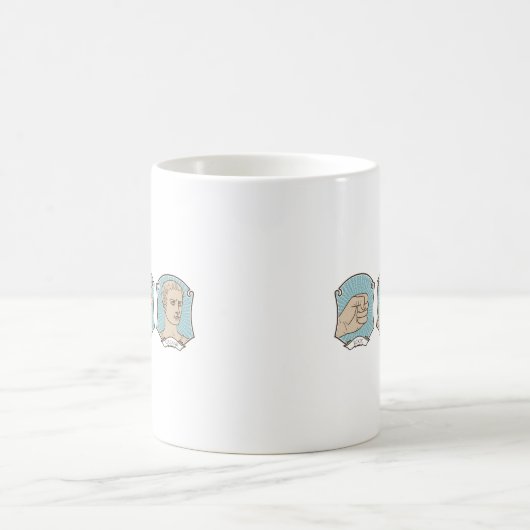 Rock, Paper, Caesar Funny Word Puff Kaffeetasse (Mittel)