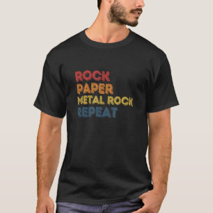 Rock Paper Metal Rock Punk Music for Musicians Art T-Shirt