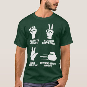 Rock Paper Nothing schlägt Curling T-Shirt