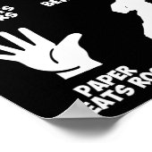 Rock Paper Nothing schlägt Karate Poster (Ecke)