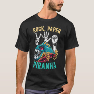 Rock Paper Piranha Whisperer Fish Aquarist Fishke T-Shirt