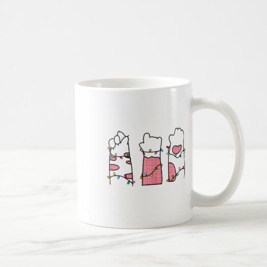Rock Paper Schere Cat Paws Christmas Cat Lover F Kaffeetasse (Rechts)