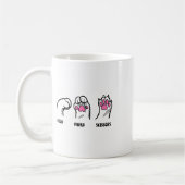 Rock Paper Schere Cat Paws Funny Cat Lover Kitte Kaffeetasse (Links)