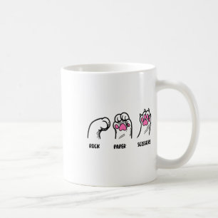 Rock Paper Schere Cat Paws Funny Cat Lover Kitte Kaffeetasse