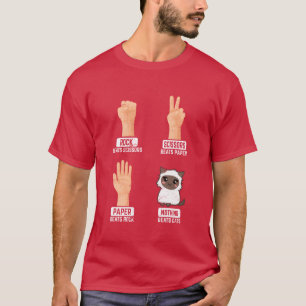 Rock Paper Schere Katzen Funny Cat Liebhaber Niedl T-Shirt