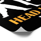 Rock Paper Schere Kopf Kick I Win Yellow Karate Poster (Ecke)