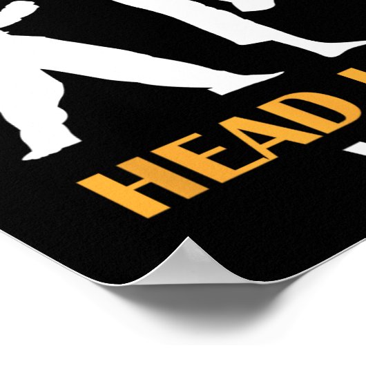 Rock Paper Schere Kopf Kick I Win Yellow Karate Poster (Ecke)