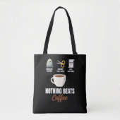 Rock Paper Schere Nothing Beats Coffee Tasche (Vorderseite)