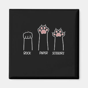 Rock Paper Schere Paw Game Cat Liebe Pet Enthusia Magnet