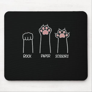 Rock Paper Schere Paw Game Cat Liebe Pet Enthusia Mousepad