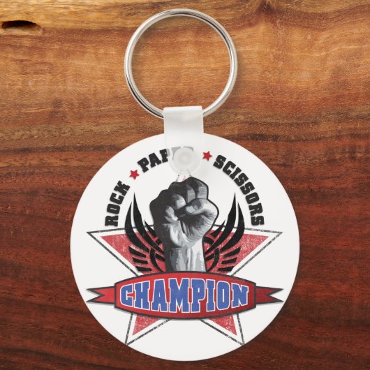 Rock, Paper, Scheren Champion Schlüsselanhänger (Vorderseite)