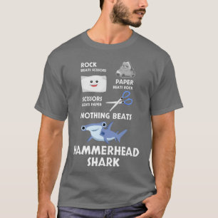 Rock Paper Scheren Hammerhead Hai Kleidung Geschen T-Shirt