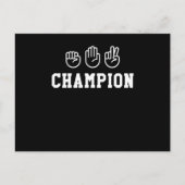 Rock Paper Schisser Champion Hand Sign Champ Desig Postkarte (Vorderseite)