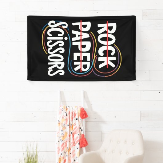 Rock Paper Scissan Lesbian Funny Gay Pride LGBT Banner (Insitu)