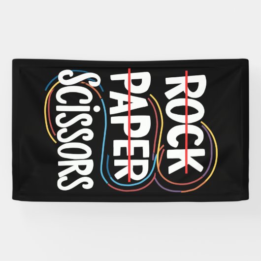 Rock Paper Scissan Lesbian Funny Gay Pride LGBT Banner (Horizontal)