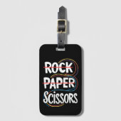 Rock Paper Scissan Lesbian Funny Gay Pride LGBT Gepäckanhänger (Vorderseite Vertikal)