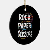 Rock Paper Scissan Lesbian Funny Gay Pride LGBT Keramik Ornament (Rechts)