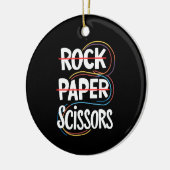 Rock Paper Scissan Lesbian Funny Gay Pride LGBT Keramik Ornament (Links)
