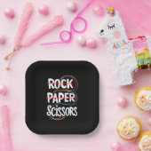 Rock Paper Scissan Lesbian Funny Gay Pride LGBT Pappteller (Party)