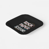 Rock Paper Scissan Lesbian Funny Gay Pride LGBT Pappteller (Gewinkelt)