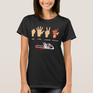 Rock Paper Scissers ketten Forstarbeiter sagen T-Shirt