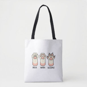 Rock Paper Scissor Cat Tasche
