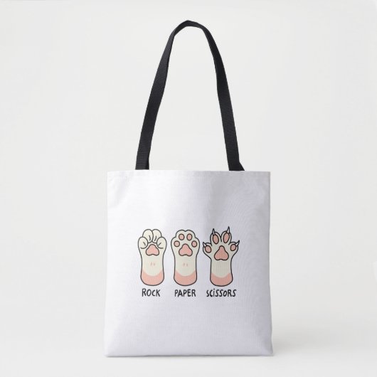 Rock Paper Scissor Cat Tasche (Vorderseite)
