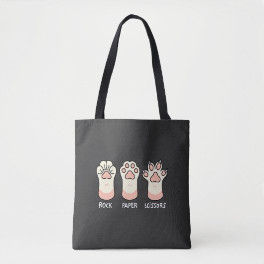 Rock Paper Scissor Cat Tasche (Vorderseite)