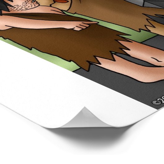 Rock Paper Scissor Funny Poster (Ecke)