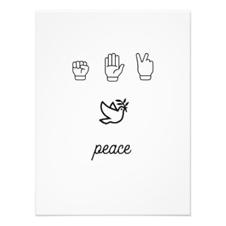 Rock Paper Scissor Peace Fotodruck