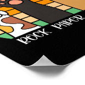 Rock Paper Scissors Game Kitten Lover Animal Paws Poster (Ecke)