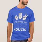 Rock Paper Scissors Like Adults retro T-Shirt (Vorderseite)