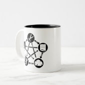 ROCK PAPER SCISSORS LIZARD Spielen Zweifarbige Tasse (Vorderseite Links)