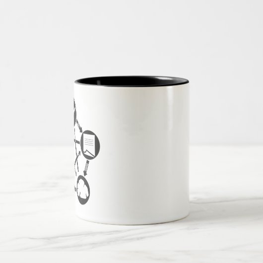 ROCK PAPER SCISSORS LIZARD Spielen Zweifarbige Tasse (Mittel)