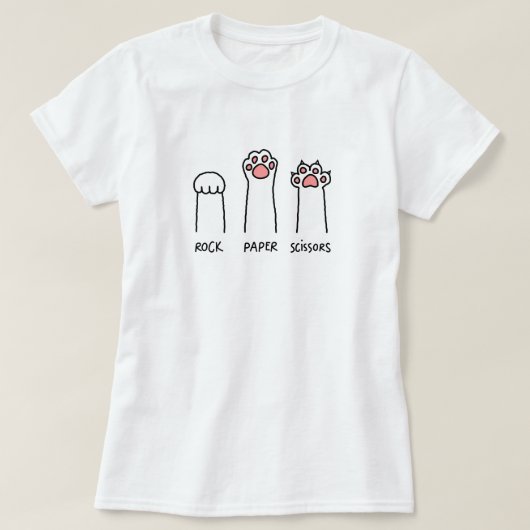 Rock Paper Scissors Niedlich Cat Women's T - Shirt (Design vorne)