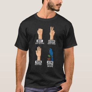 Rock Paper Scissors Nothing Beats Bird Watching Bi T-Shirt
