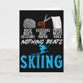 Rock Paper Scissors Nothing Beats Skiing _1 Karte (Vorderseite)