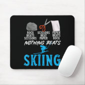 Rock Paper Scissors Nothing Beats Skiing _1 Mousepad (Mit Mouse)