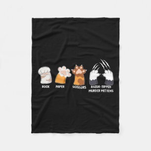 Rock Paper Scissors Razor Tipped Murder Mittens Fu Fleecedecke