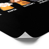 Rock Paper Scissors Razor Tipped Murder Mittens Fu Poster (Ecke)