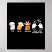 Rock Paper Scissors Razor Tipped Murder Mittens Fu Poster (Vorne)