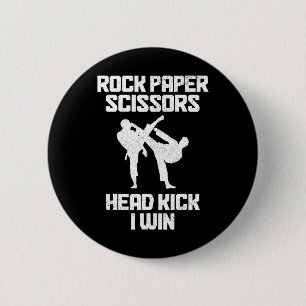 Rock Paper Scissors Taekwondo Karate Button