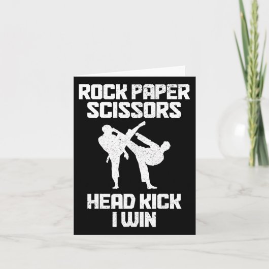 Rock Paper Scissors Taekwondo Karate Karte (Vorderseite)